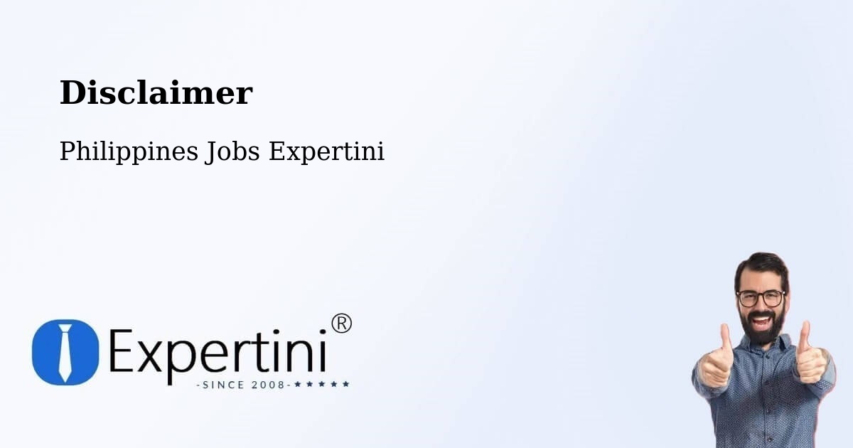 Disclaimer – Asingan - Philippines Jobs Expertini